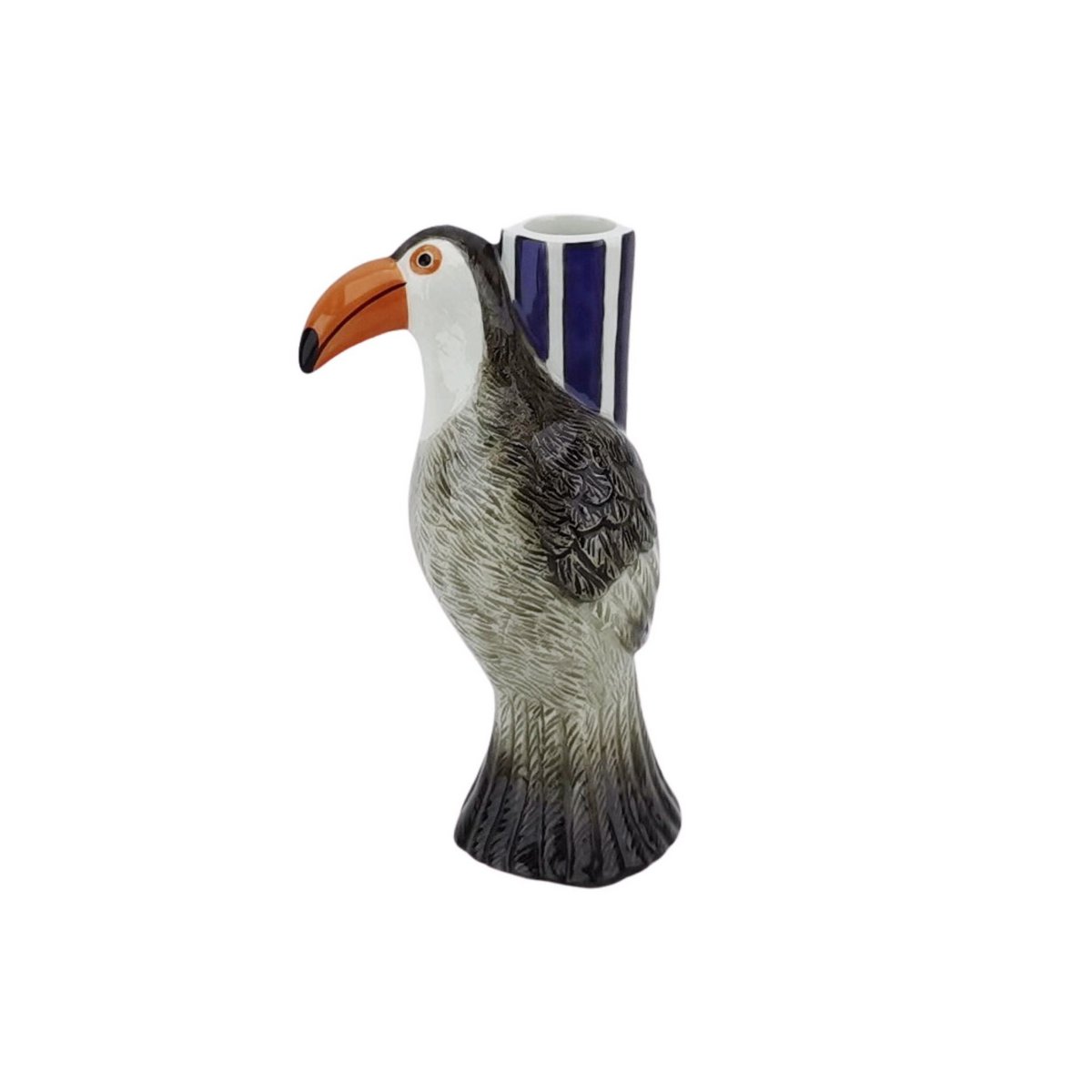 Kandelaar Toekan Violet/Grijs/Oranje 8,5x7x16cm