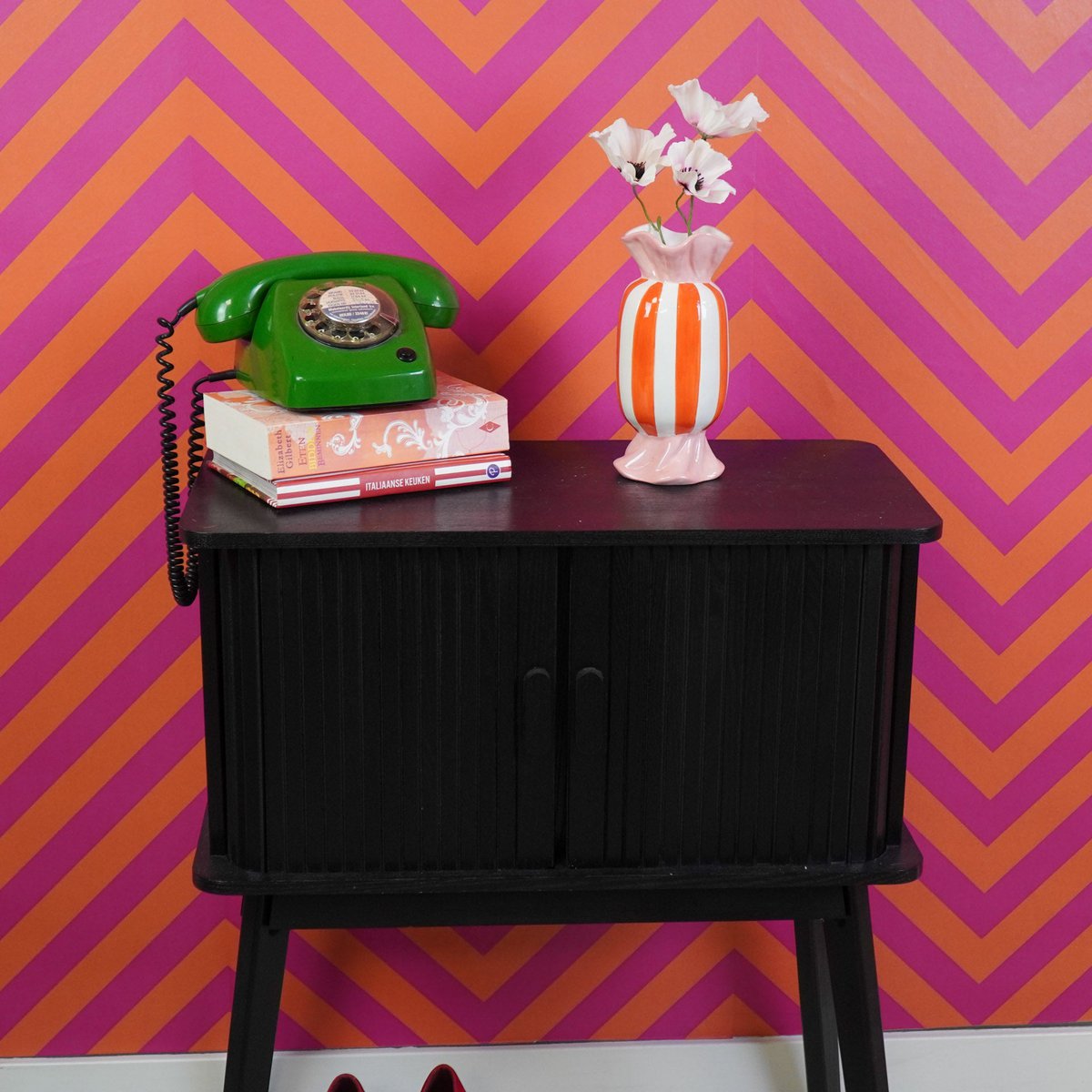 Vaas Toffee Candy Oranje/Roze 9,5x9,5x21cm