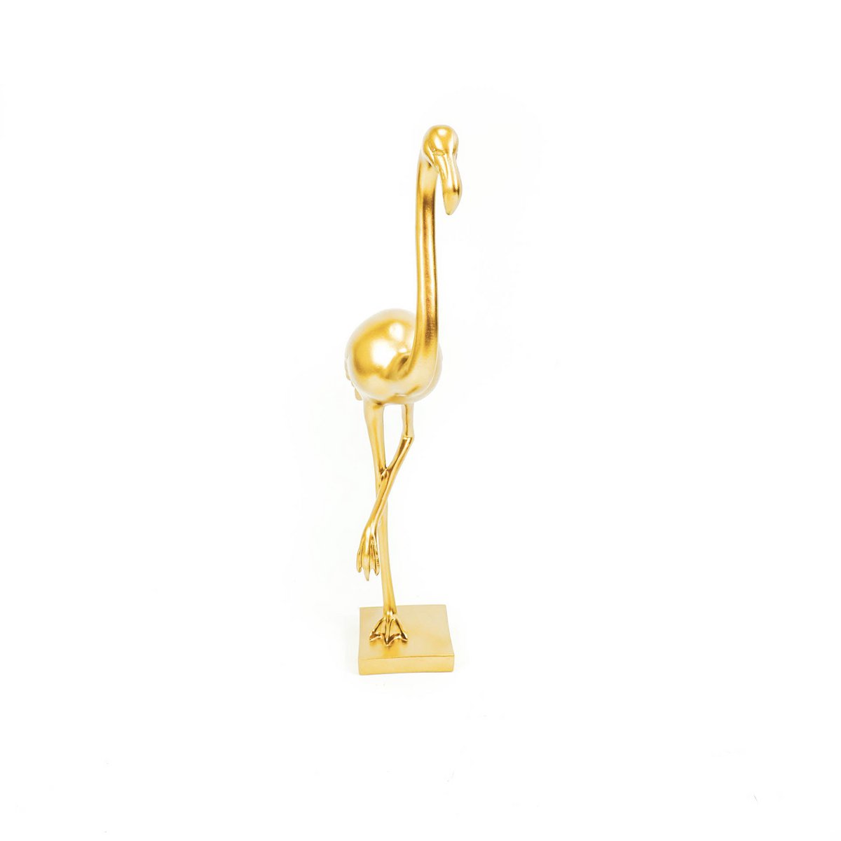 Ornament Flamingo Polyresin Goud 16,5x10x39cm