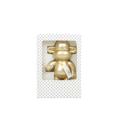 Ornament Aap 'de legende' polyresin goud 33x21x50cm