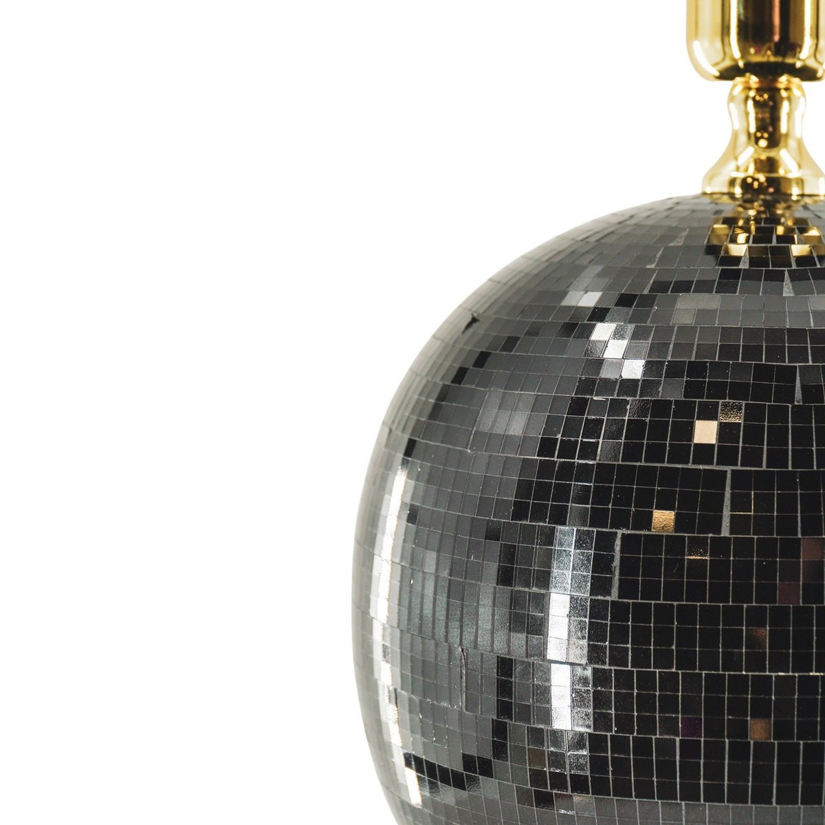 LAMP DISCO BALL GLAS Zwart 20x20x20cm