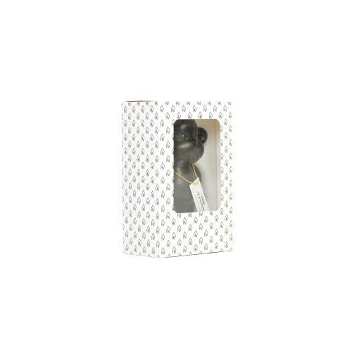 Ornament aap 'de legende' zwart 11x7x19cm
