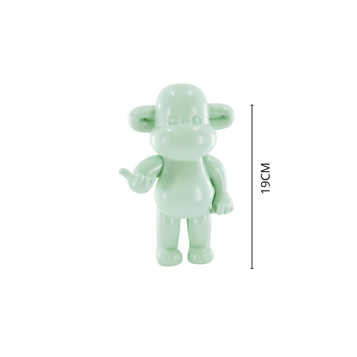 Ornament Aap 'The Legend' Polyresin Mintgroen 11x7x19cm