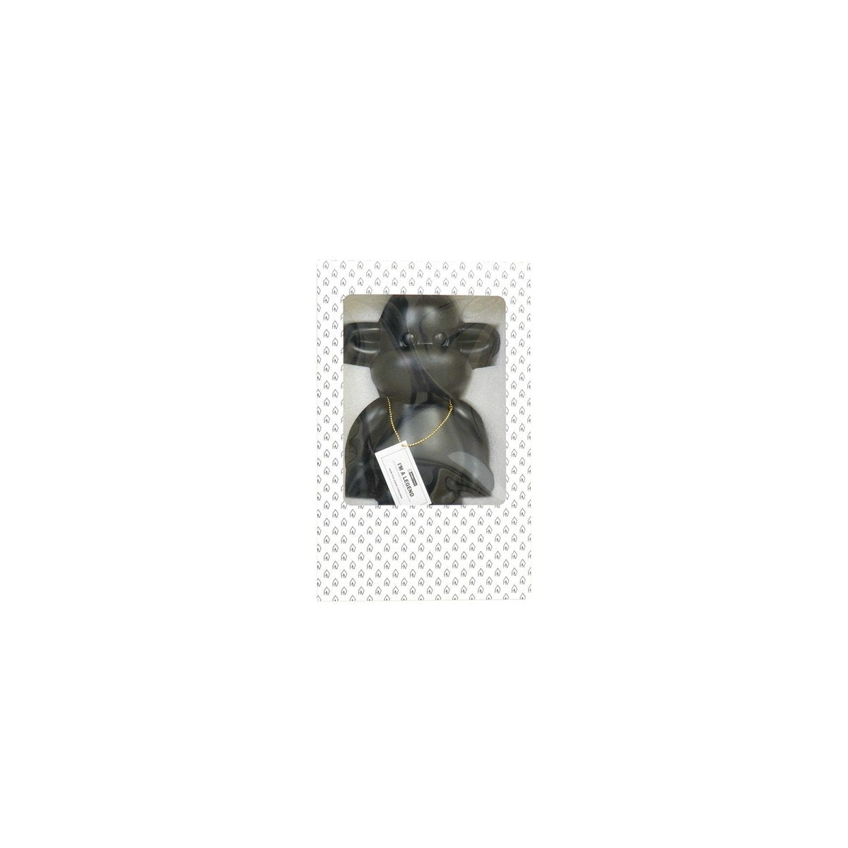 Ornament Aap 'de legende' polyresin zwart 33x21x50cm