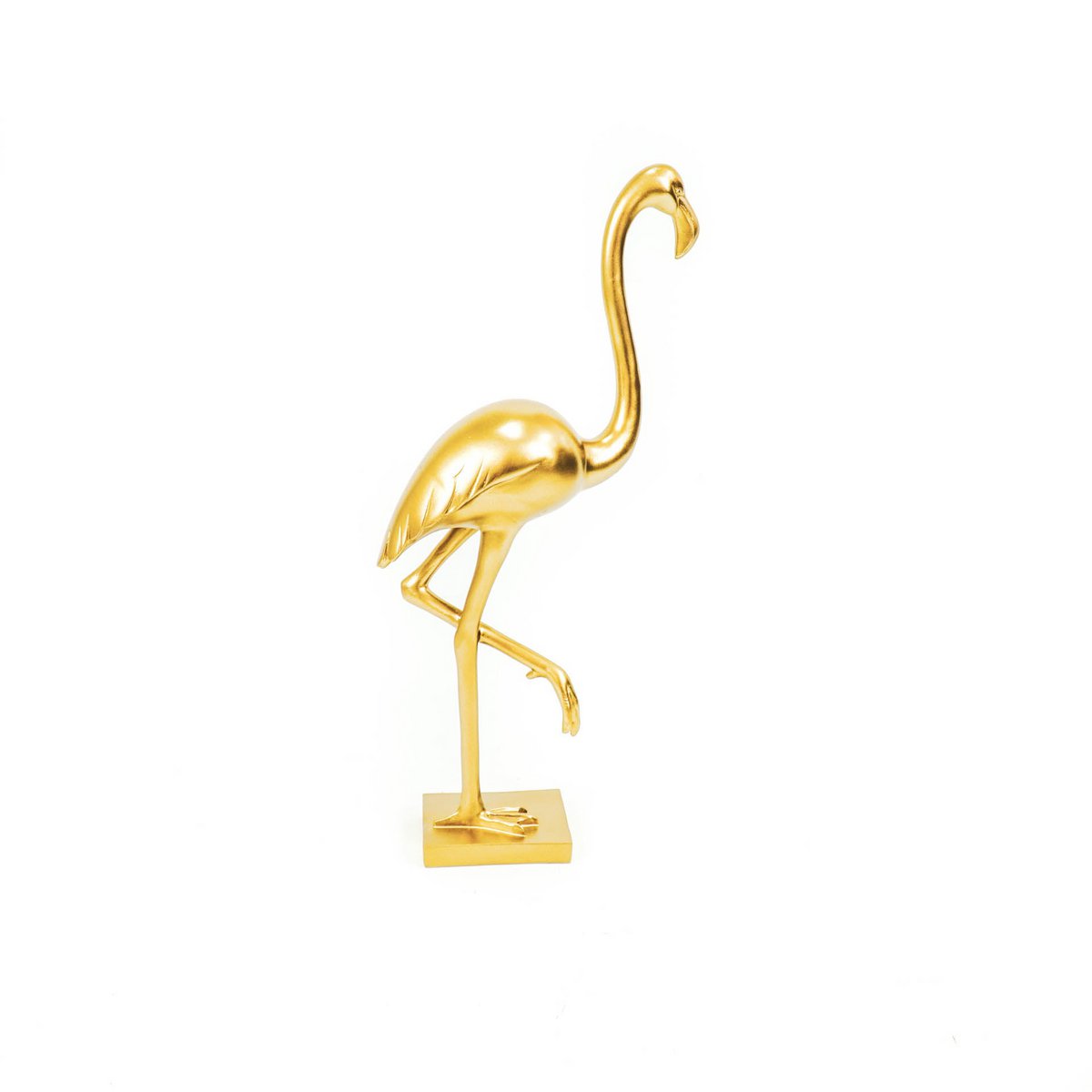 Ornament Flamingo Polyresin Goud 16,5x10x39cm