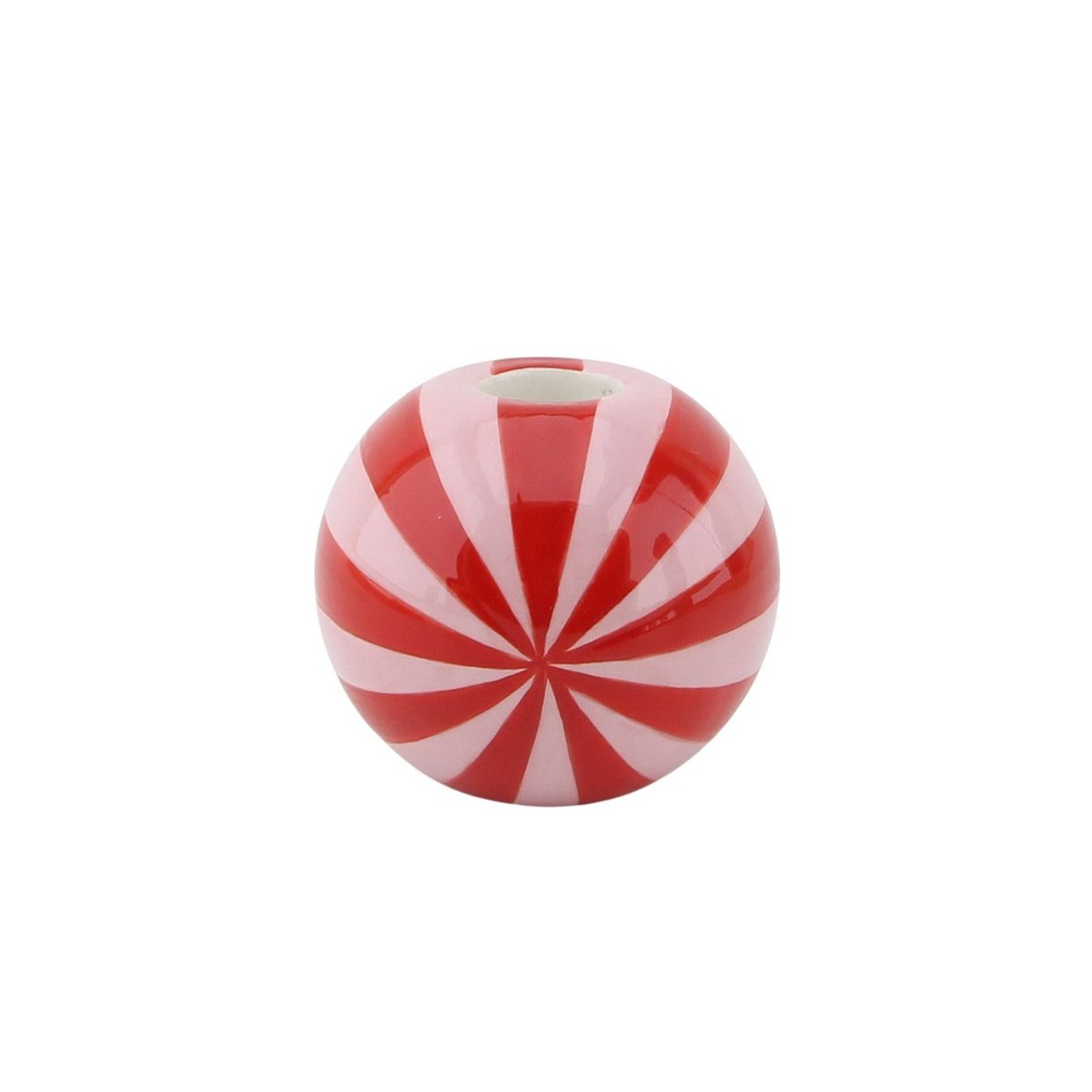 Kandelaar Swirl Rood/Roze 10x10x10cm
