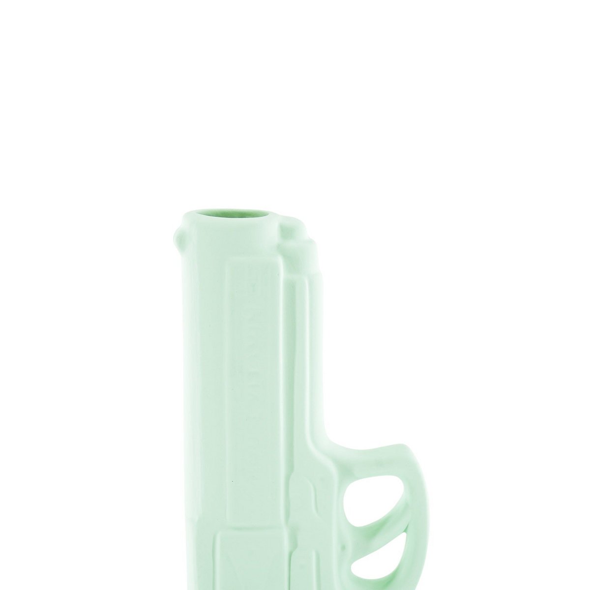 Vaas pistool keramiek mint groen 15x9x23cm