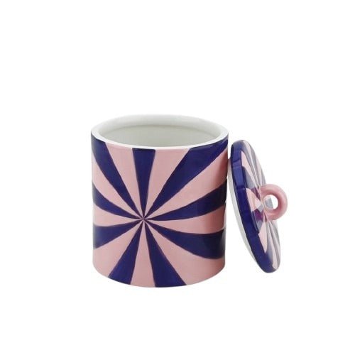 Decoratieve Pot Swirl Roze/Violet 11x11x14,5cm