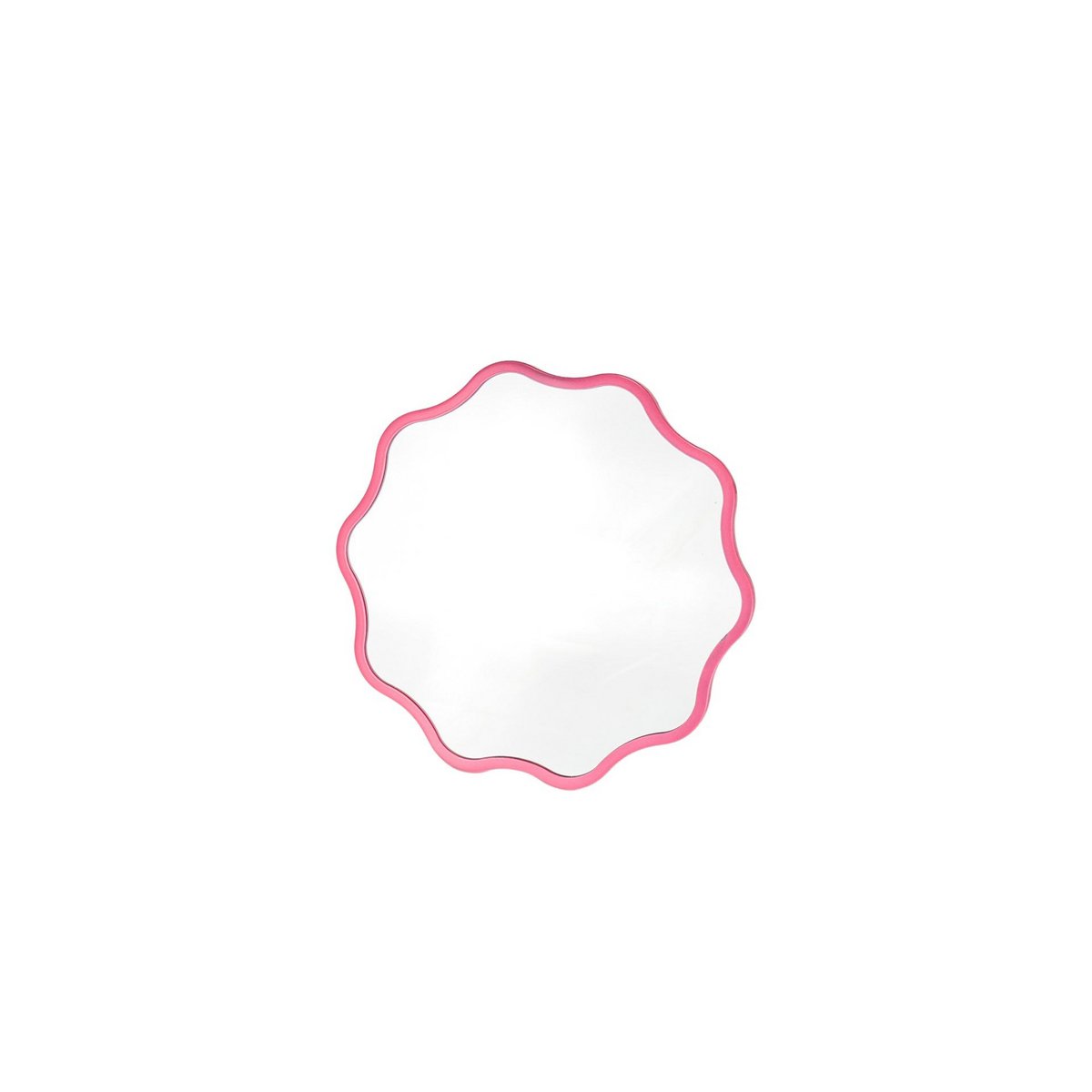 Spiegel Make Up rond metaal neon roze 25x1x25cm
