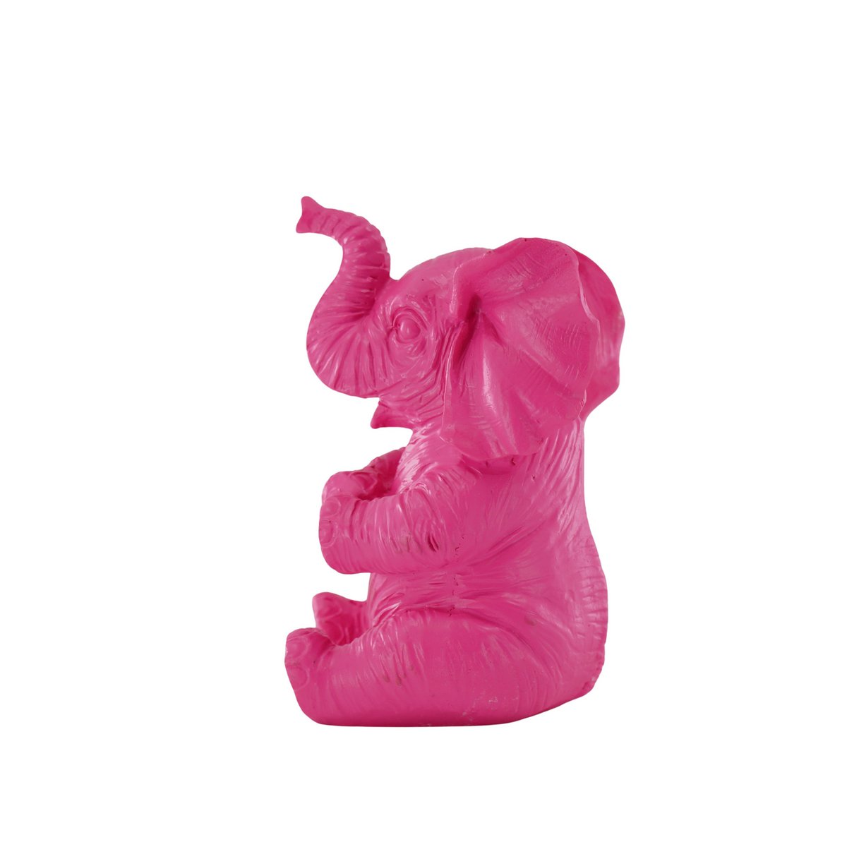 Ornament Olifant Polyresin Roze 7x7x11cm