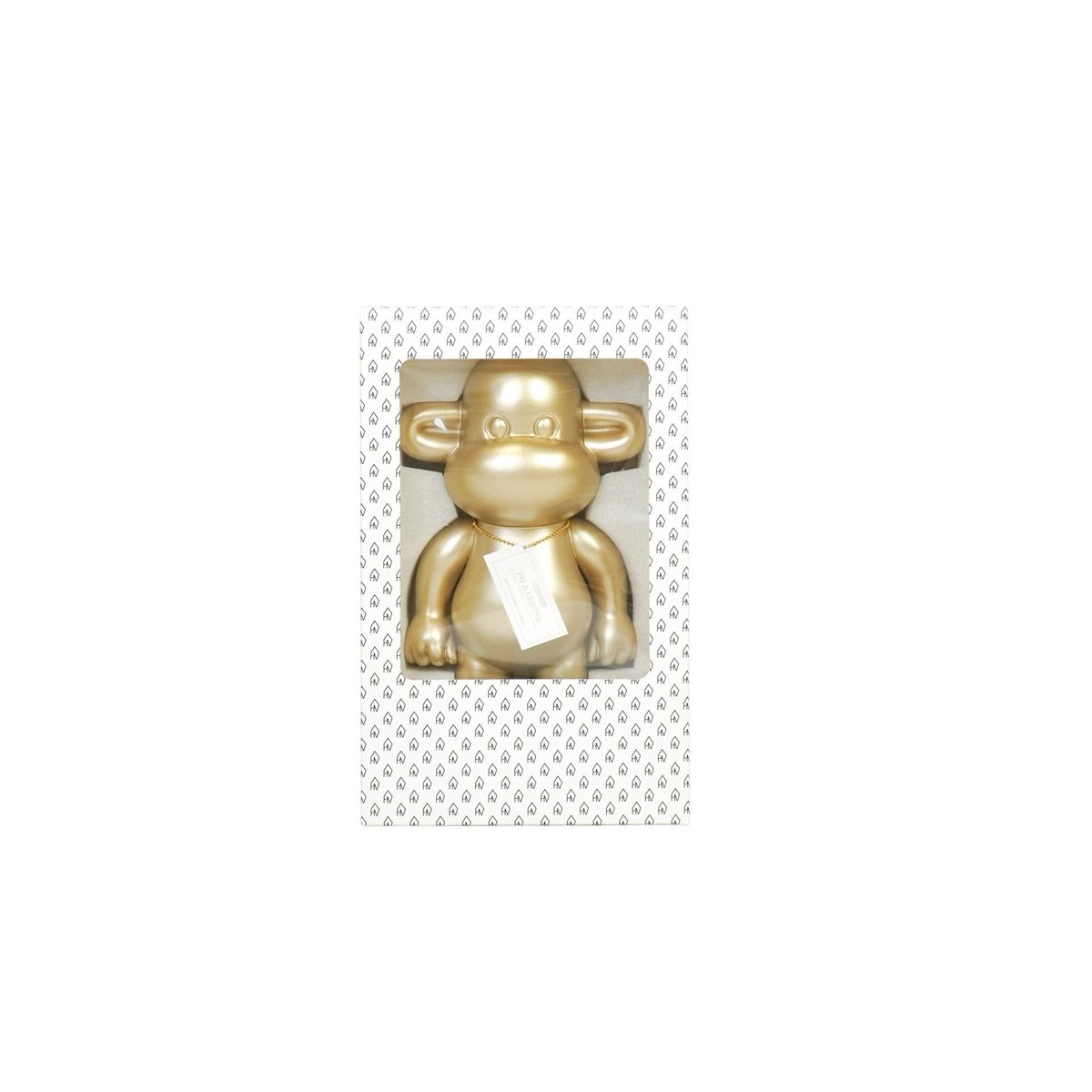 Ornament aap 'de legende' polyresine goud 33x21x50cm