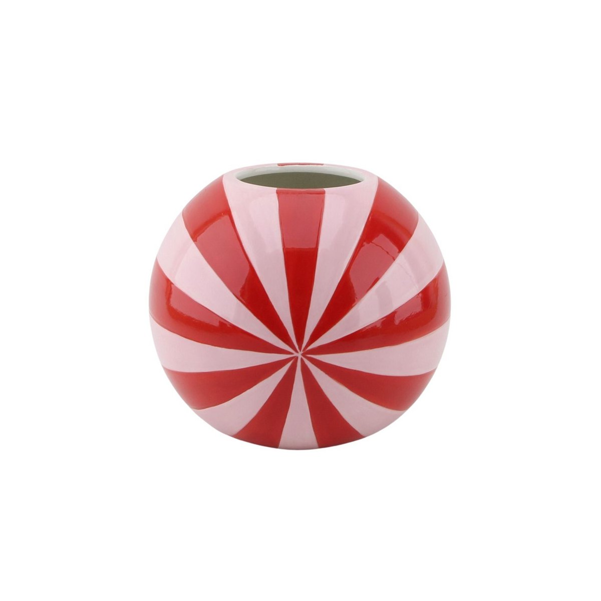Vaas Swirl Rood/Roze 15x15x13,5 cm