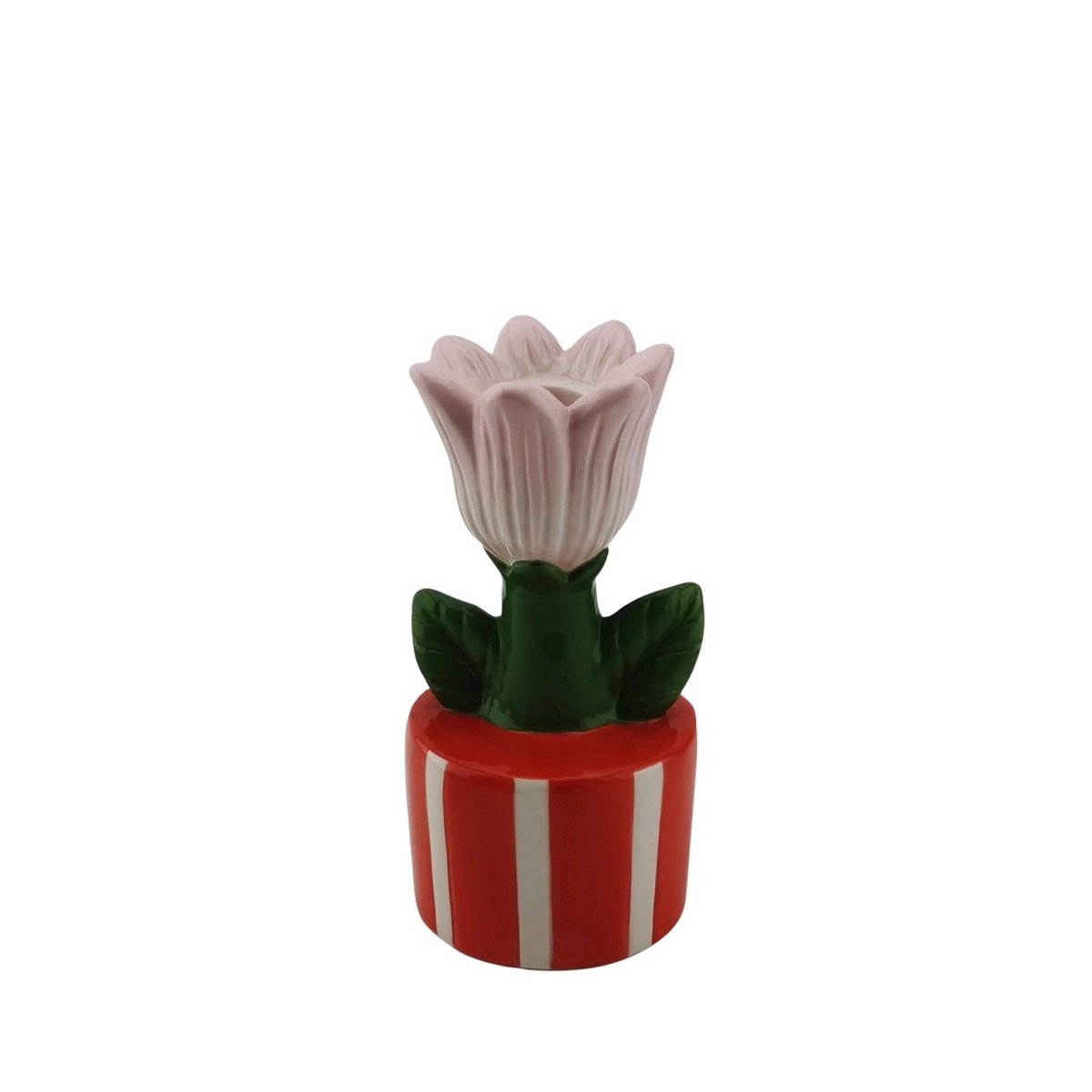 Kandelaar Tulp oranje/roze 9x8,5x17,5 cm