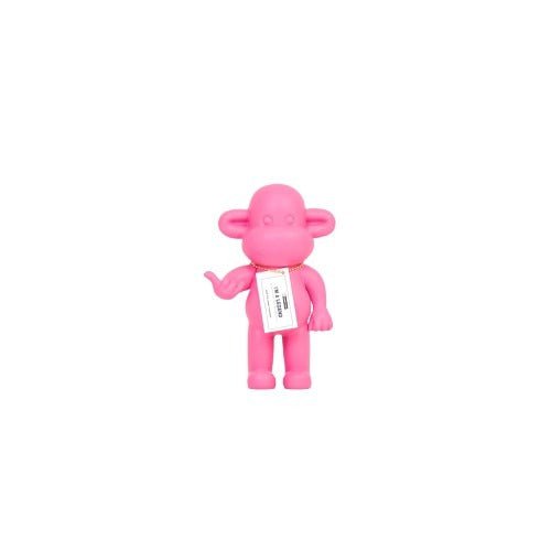 Ornament Aap 'de legende' roze 11x7x19cm