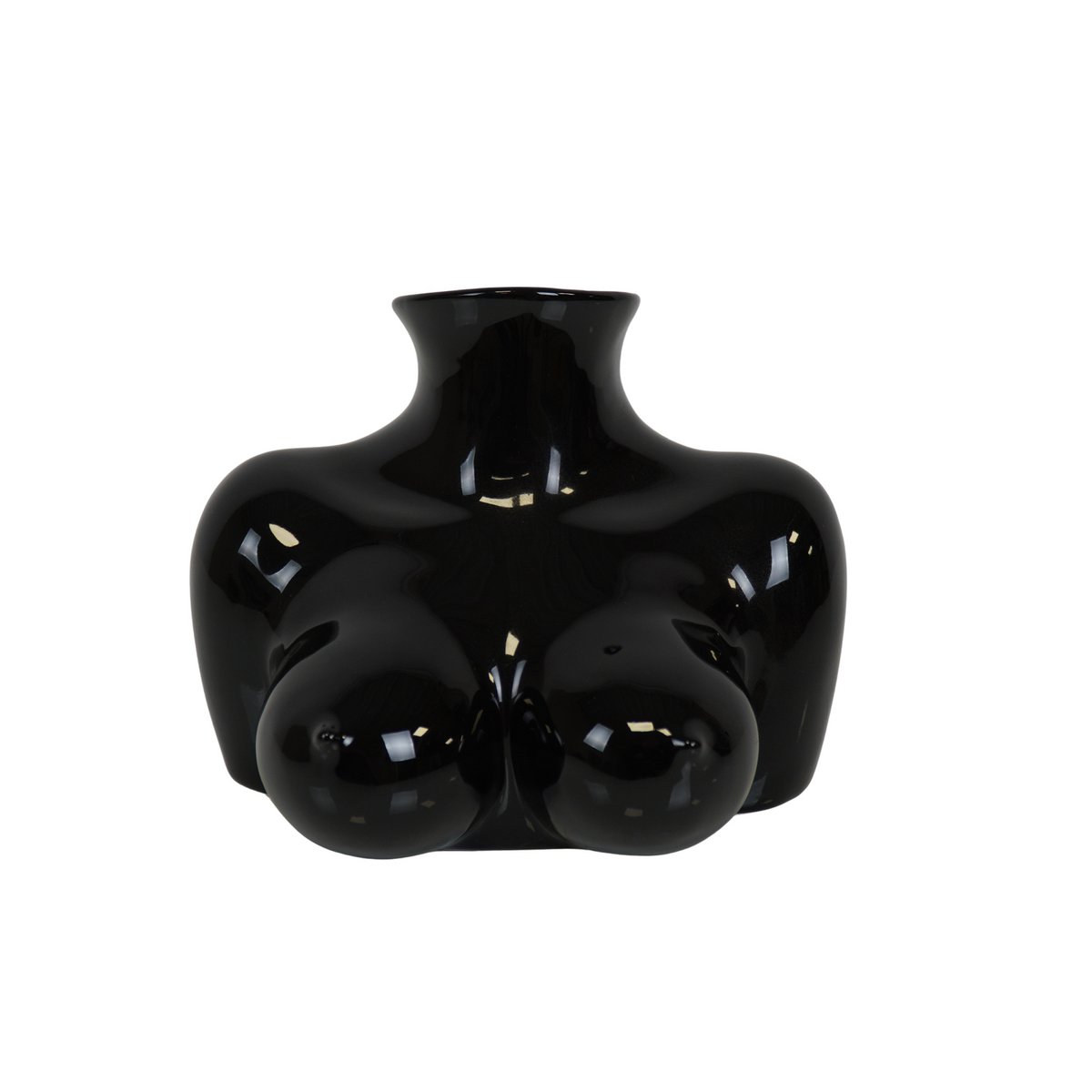 Vaas Borsten Keramiek Zwart 6,5x12,5x13cm