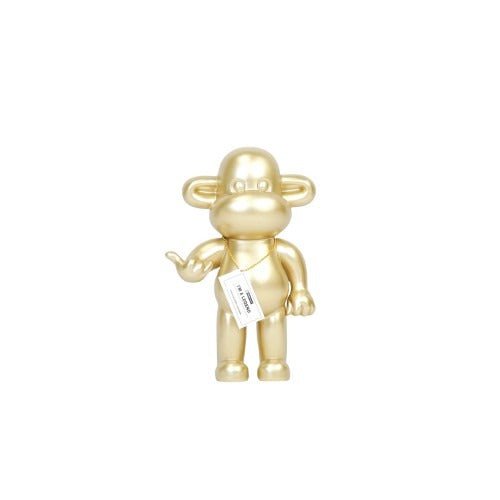 Ornament Aap beeldje 'de legende' polyresin goud 20,5x13,5x35cm
