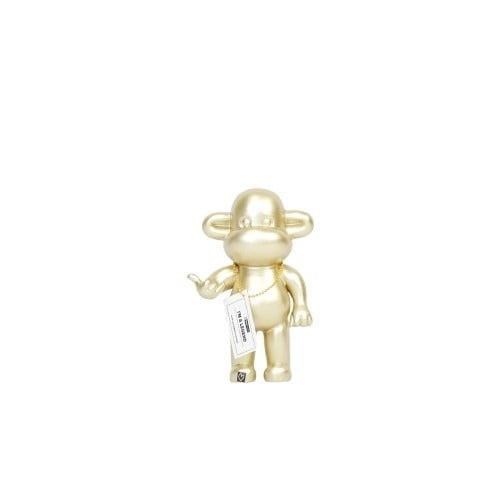 Ornament Aap 'de legende' polyresin goud 11x7x19cm
