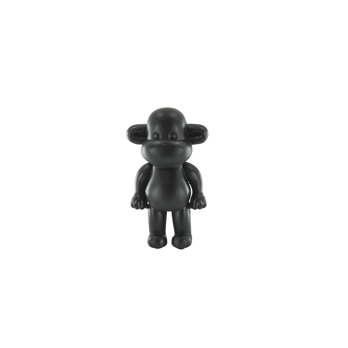 Ornament Aap 'de legende' polyresin zwart 33x21x50cm