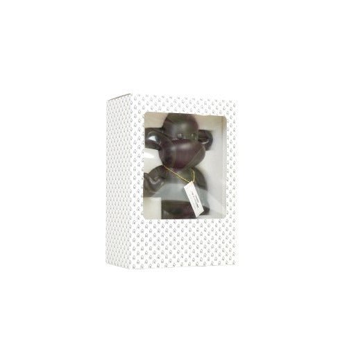 Ornament Aap 'de legende' polyresin zwart 33x21x50cm