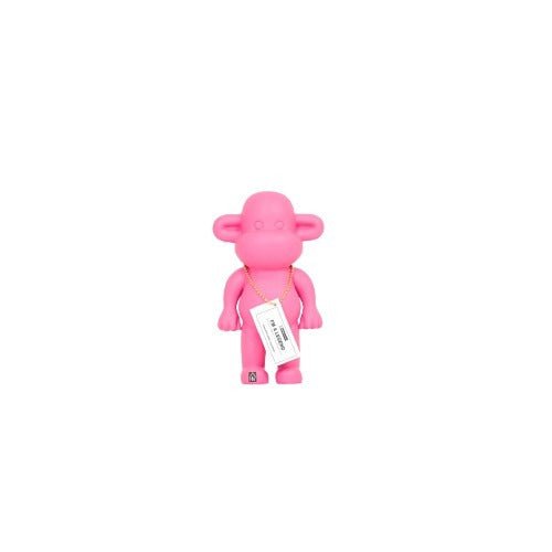 Ornament aap 'de legende' polyresin roze 11x7x19cm