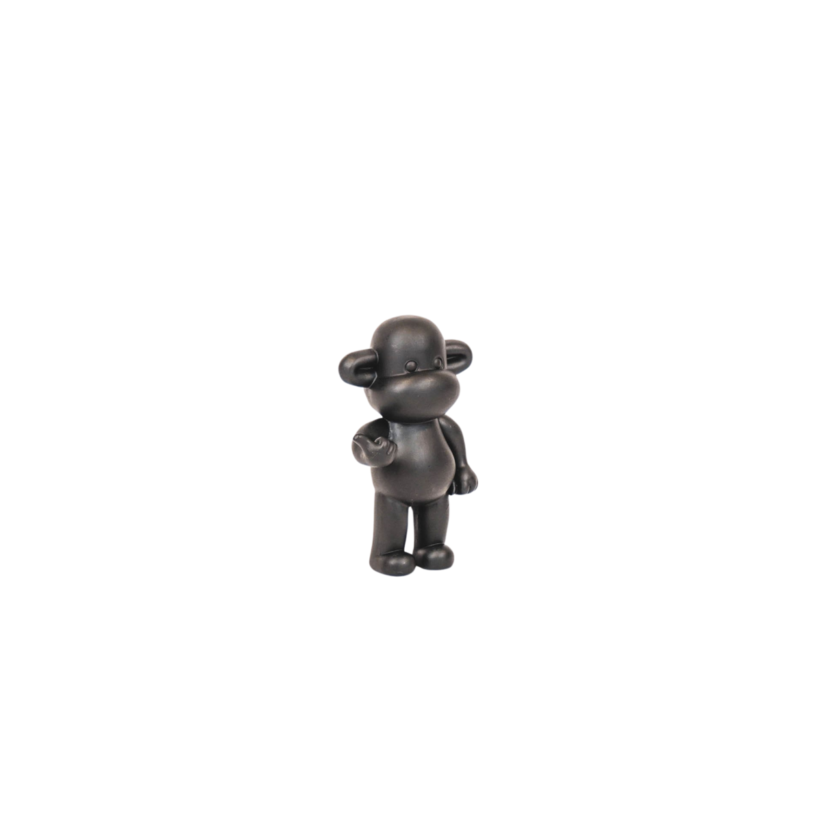 Ornament Aap 'de legende' polyresin zwart 33x21x50cm