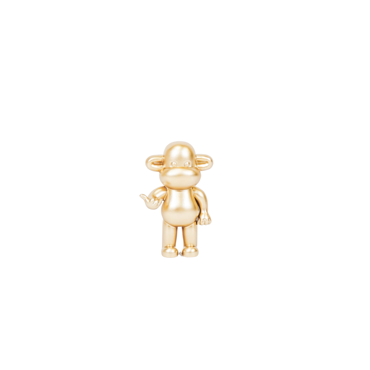 Ornament Aap 'de legende' polyresin goud 11x7x19cm