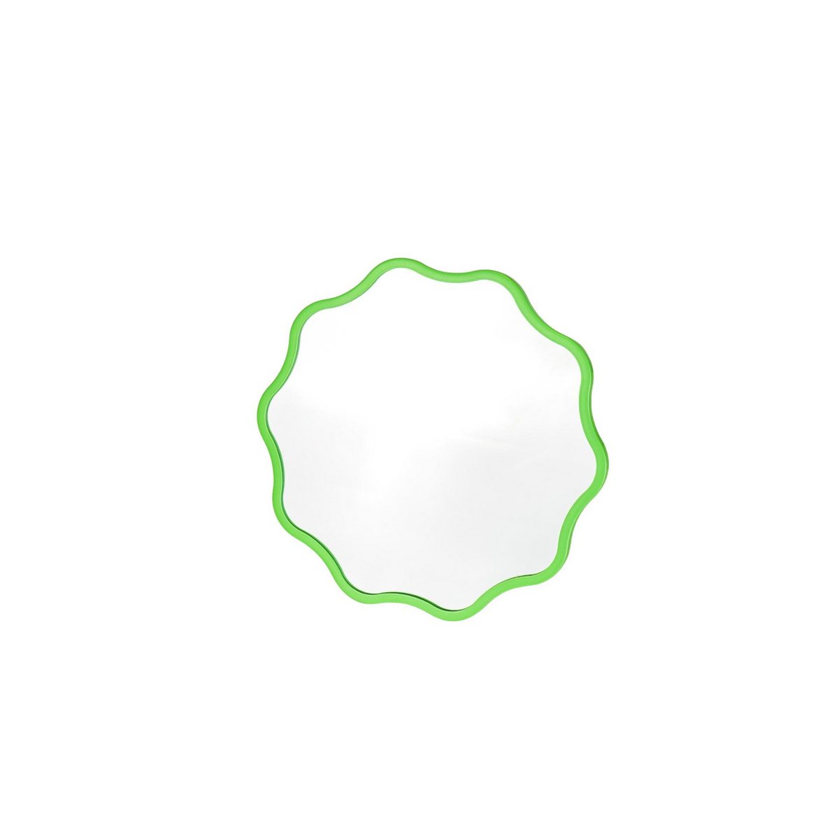 Spiegel Make up rond metaal neon groen 25x1x25cm