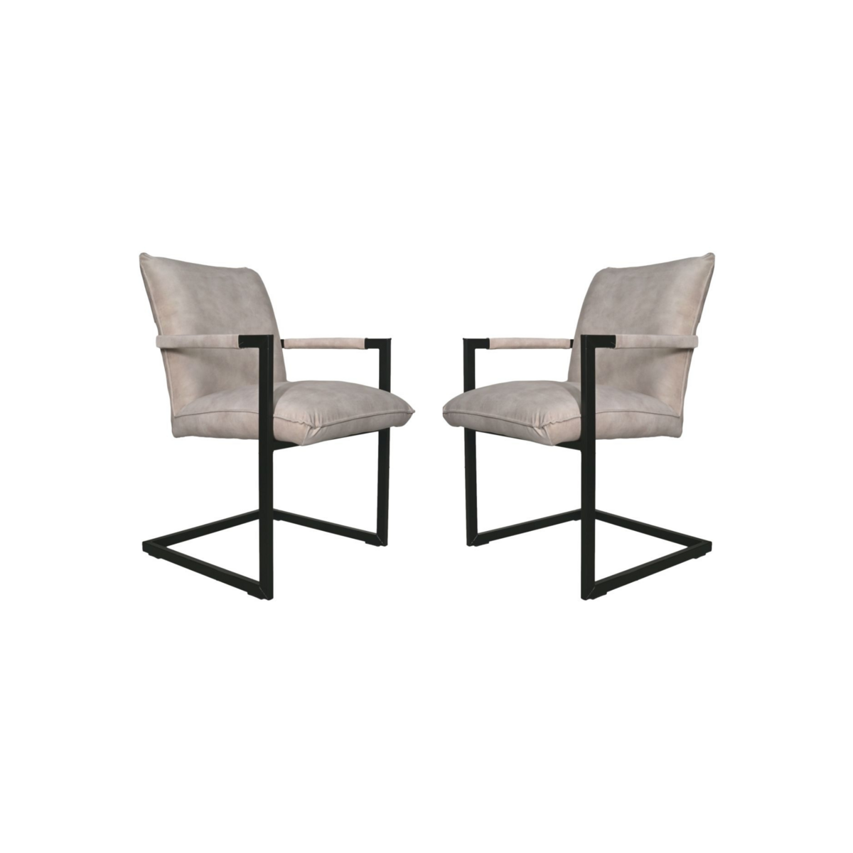 Eetkamerstoel Boston Set van 2 56x68x89 Adore 01 Natural Fluweel/Metaal