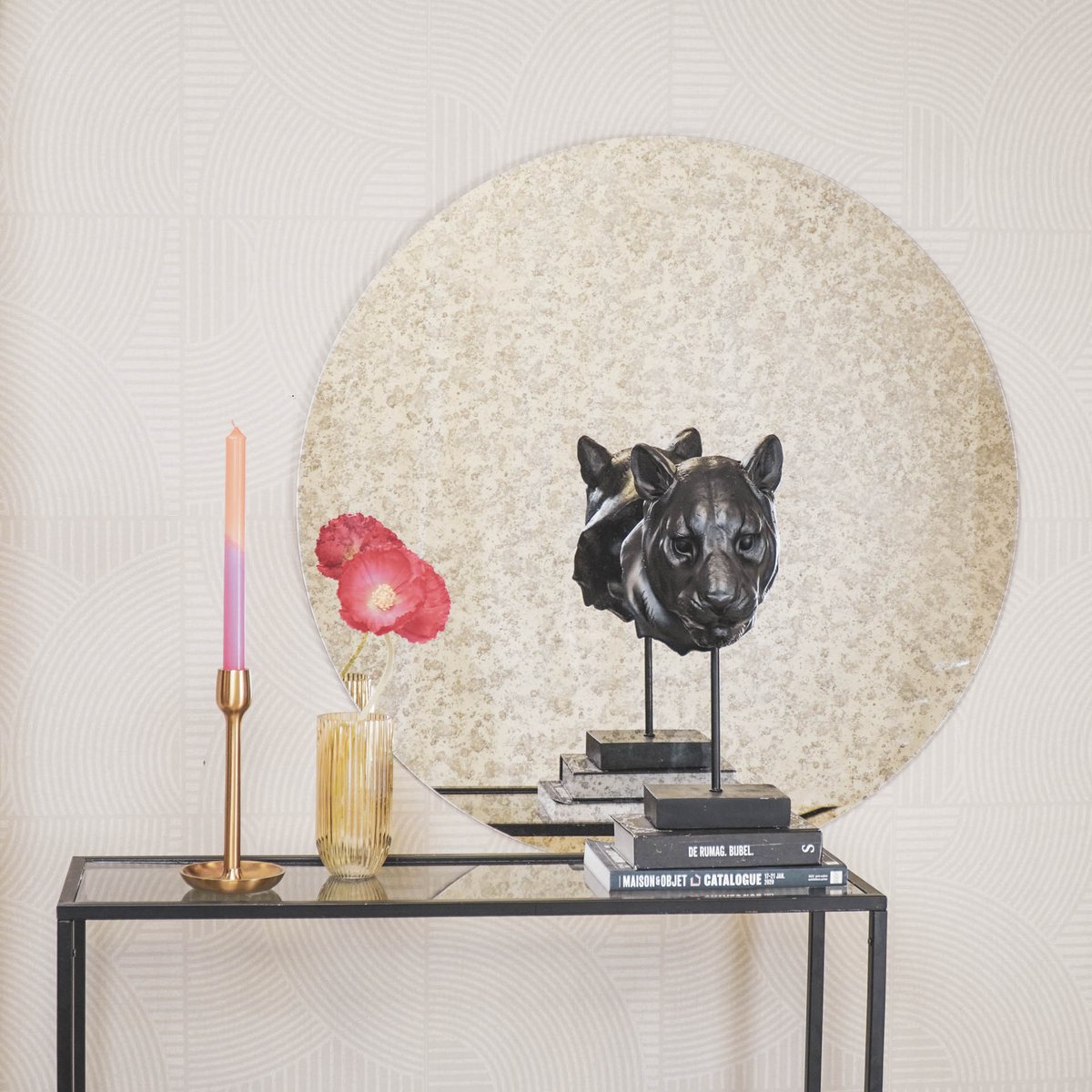 Spiegel Rond Rookglas 80x1x80cm
