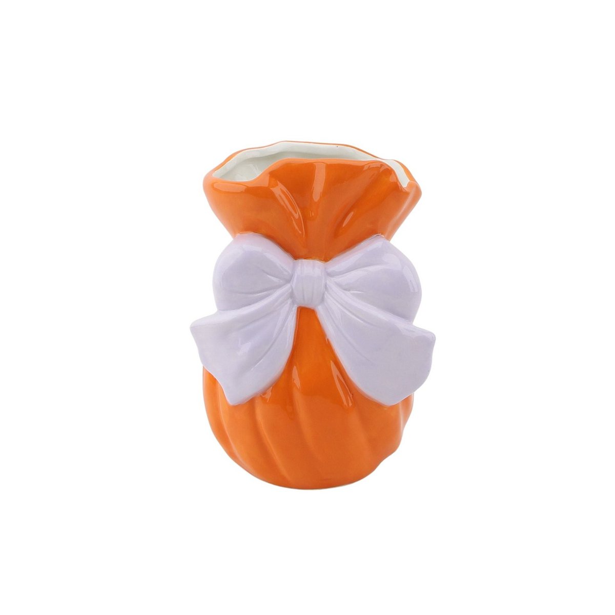 Vaas Strik Oranje/Lila 11x10x16cm