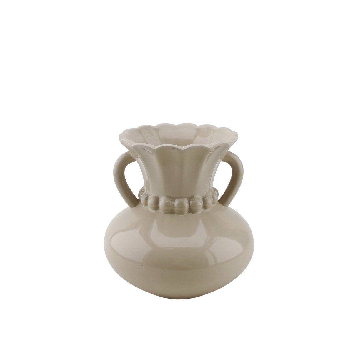 Vaas Parelhals steengoedzand 14x14x15cm