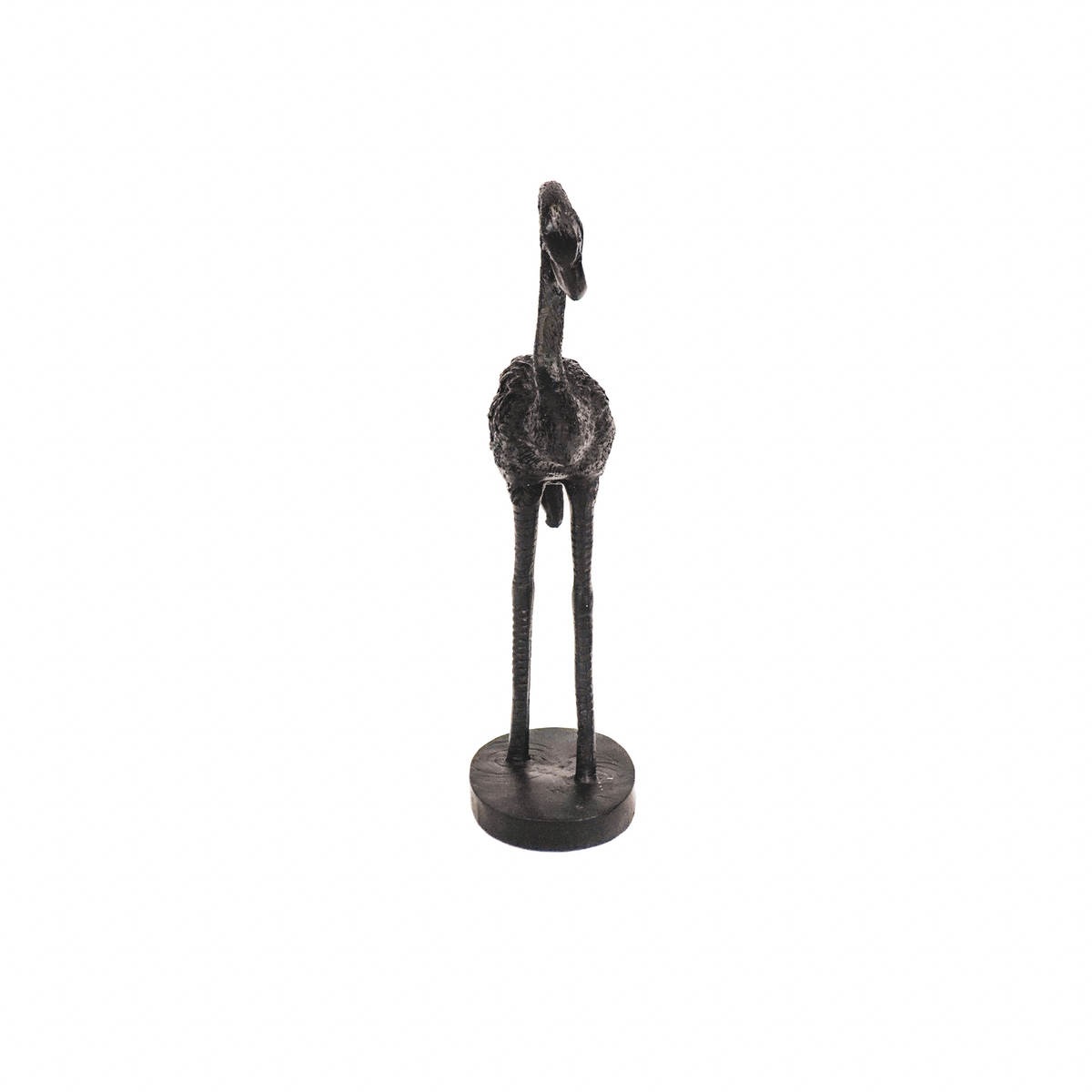 Ornament Flamingo Metaal Zwart 9x7,5x19,5cm