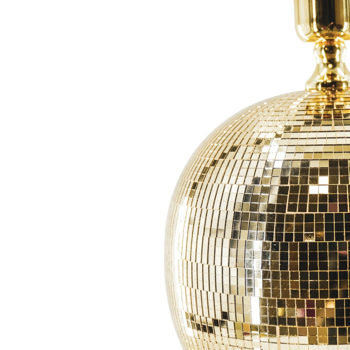 LAMP DISCO BALL GLAS GOLD 20x20X20CM