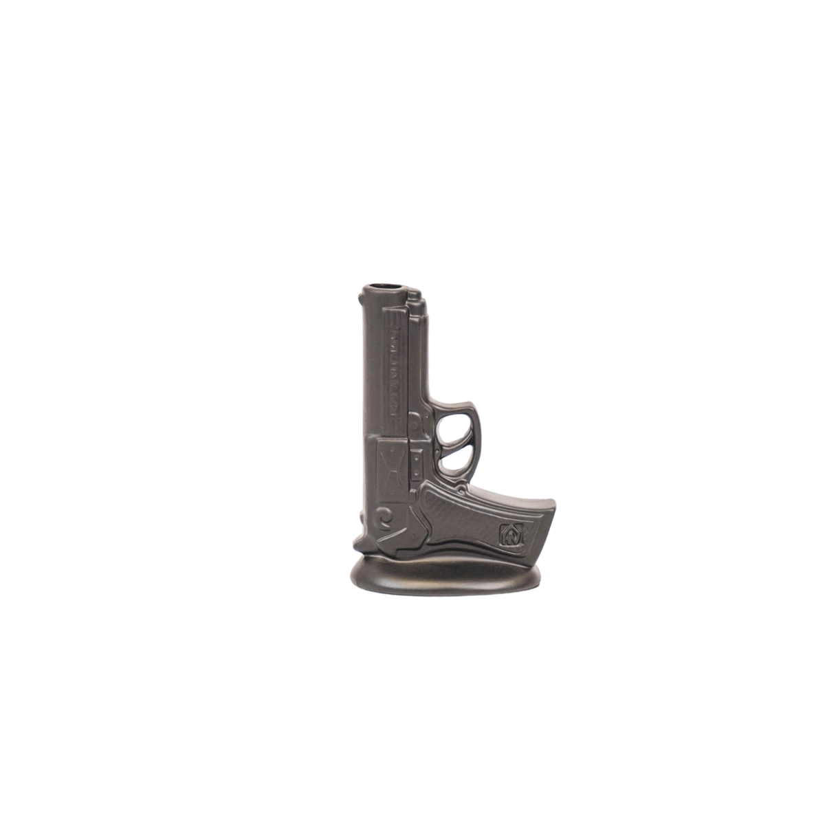 Vaas Pistool Keramiek Zwart 15x9x23cm