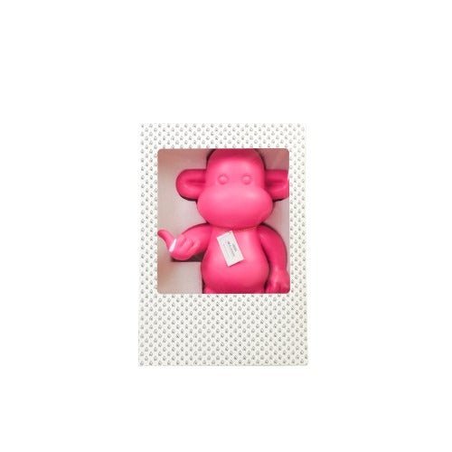 Ornament Aap 'de legende' polyresin roze 33x21x50cm