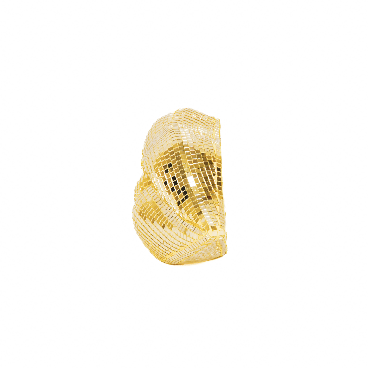 Ornament disco lippen glas goud 29x10x13,5 cm