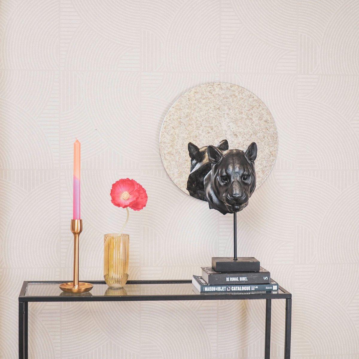 Spiegel Rond Rookglas 40x1x40cm