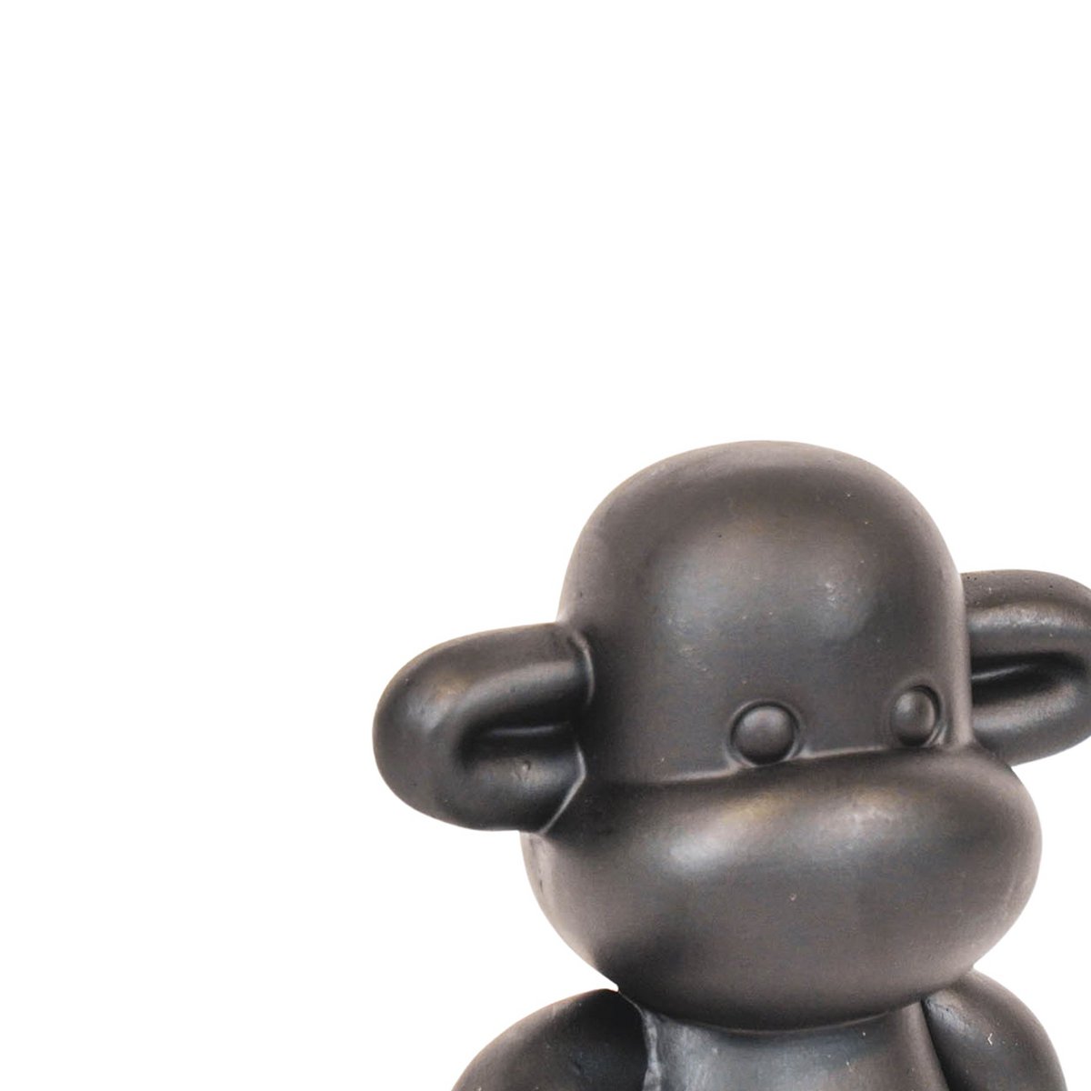 Ornament aap 'de legende' zwart 11x7x19cm