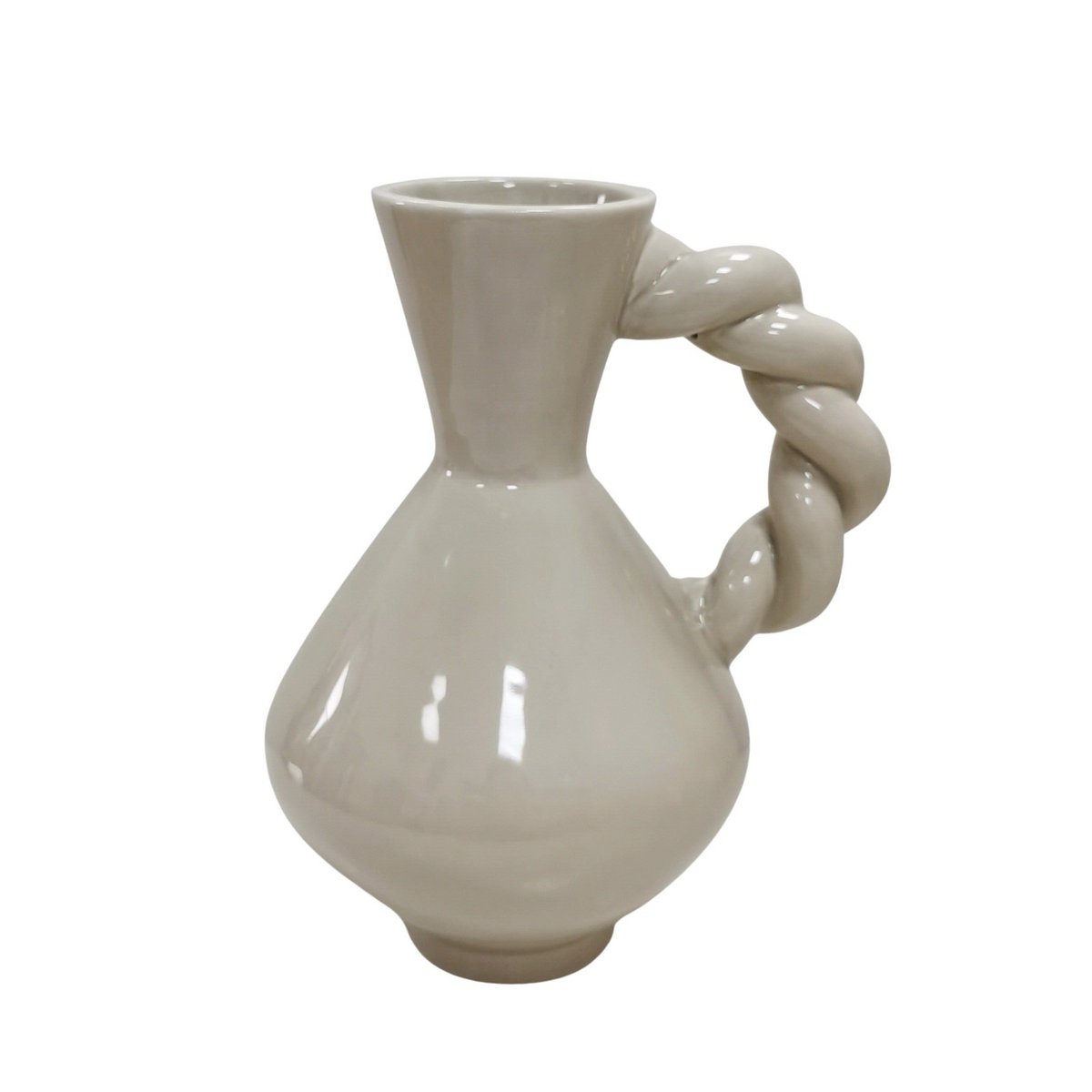 Vaas Twisted Handle Dolomite - Sand - 17,5x13.5x22cm