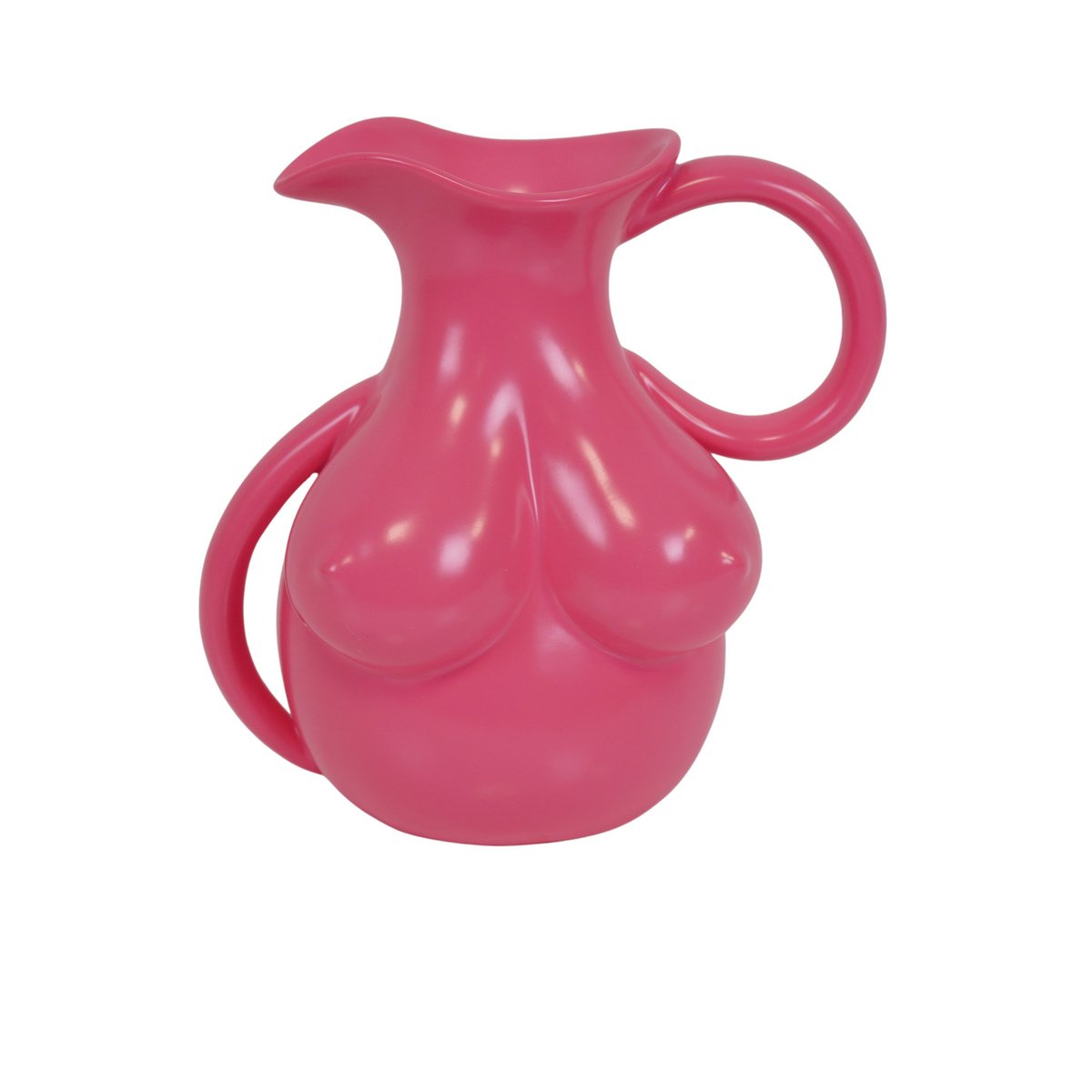 Vaas Borsten Kan Keramiek Neon Roze 6,5x11x18cm