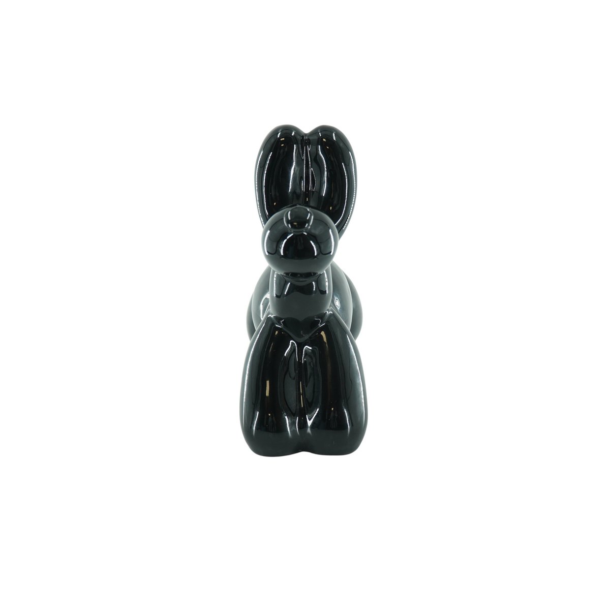 Ornament Spaarpot Ballon Hond Keramiek Zwart-17x7x17cm