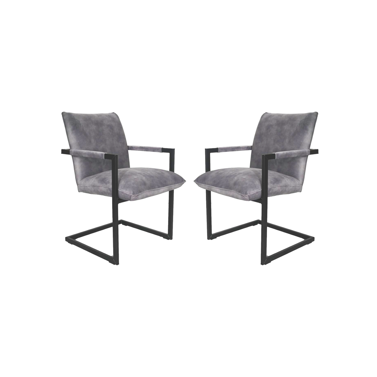 Eetkamerstoel Boston Set van 2 56x68x89 Adore 180 Dolfijn Grijs Velvet