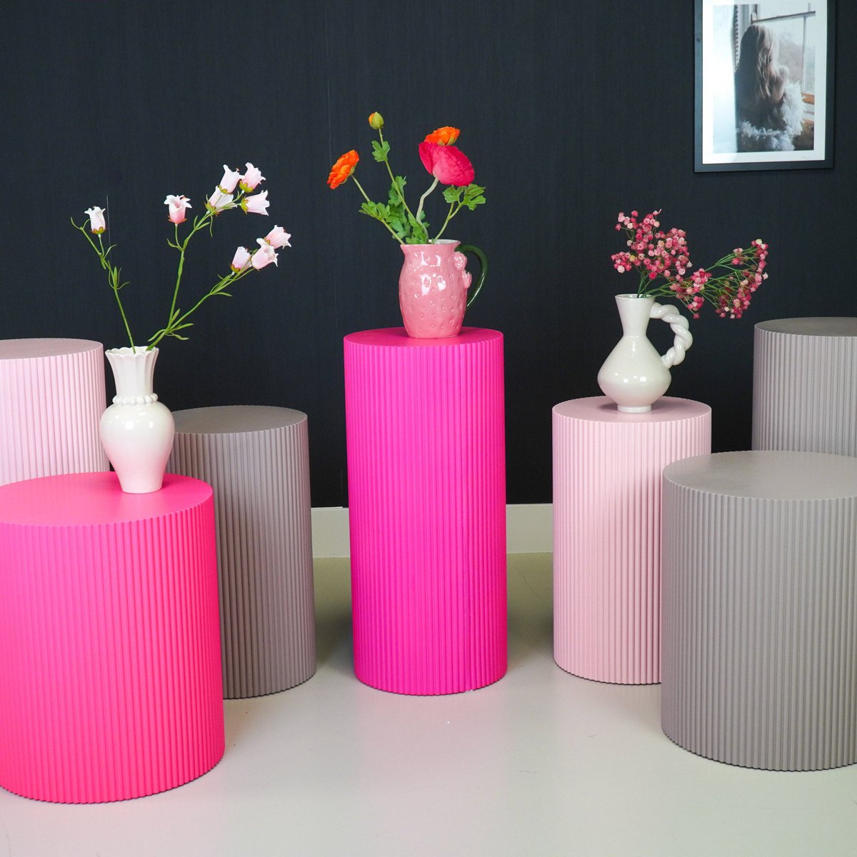 Vaas Aardbei Roze 17,5x12,5x18cm