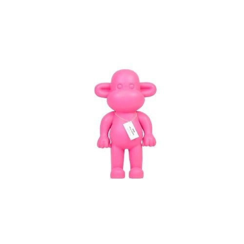 Ornament aap 'de legende' polyresin roze 20,5x13,5x35cm