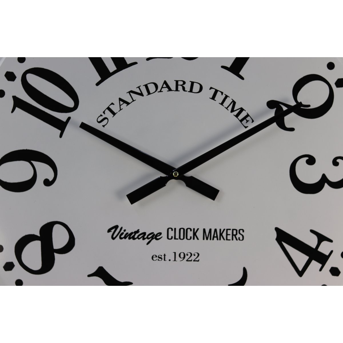 Wandklok Roman ø62x5x62 Zwart Ijzer