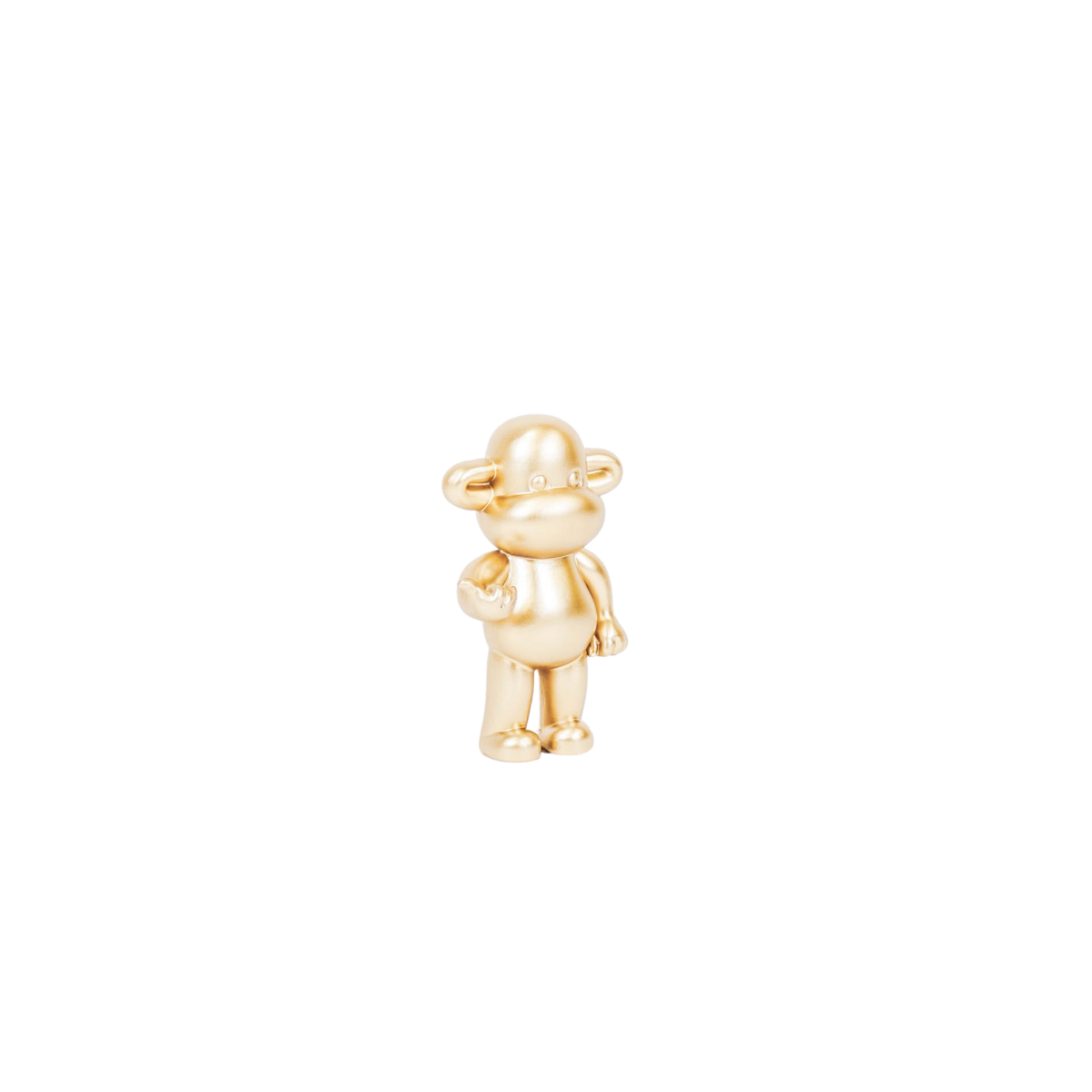 Ornament Aap beeldje 'de legende' polyresin goud 20,5x13,5x35cm