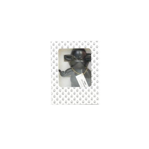 Ornament Aap 'de legende' zwart 11x7x19cm