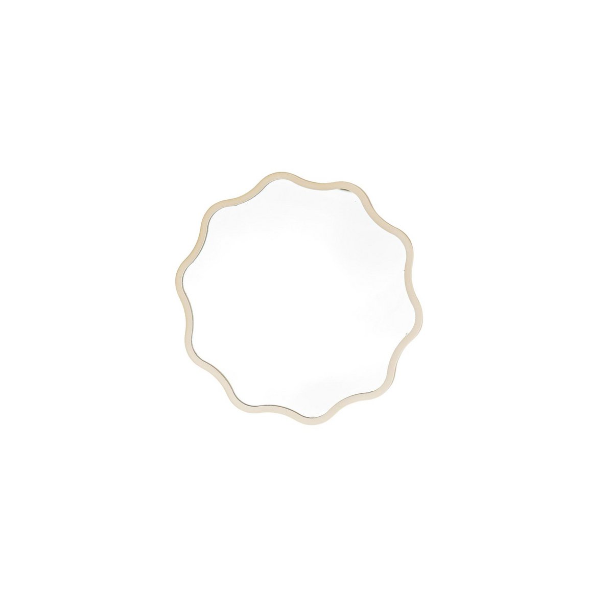 Spiegel Make up rond metaal zand 25x1x25cm