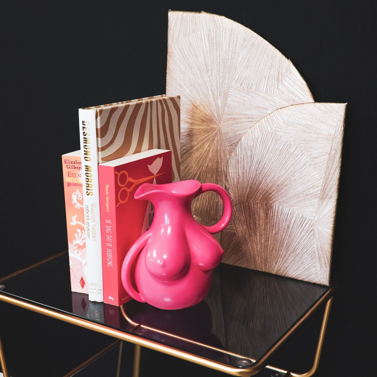 Vaas Borsten Kan Keramiek Neon Roze 6,5x11x18cm