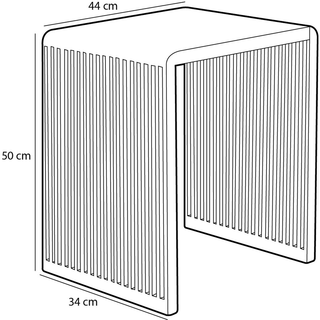 Yonker Bijzettafel Set van 3 L44 x B34 x H50 cm Gerecycled Hout Bruin
